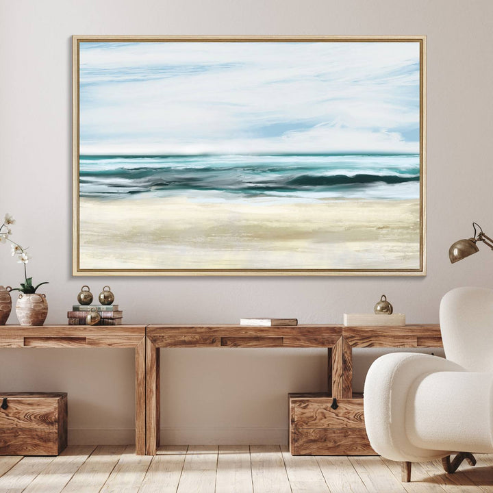 Ocean Abstract Wall Art Canvas Print