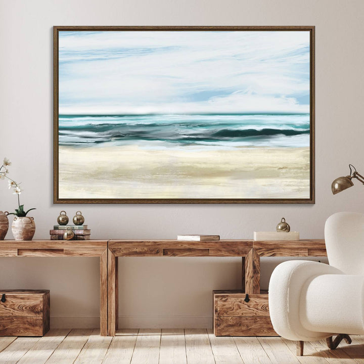 Ocean Abstract Wall Art Canvas Print