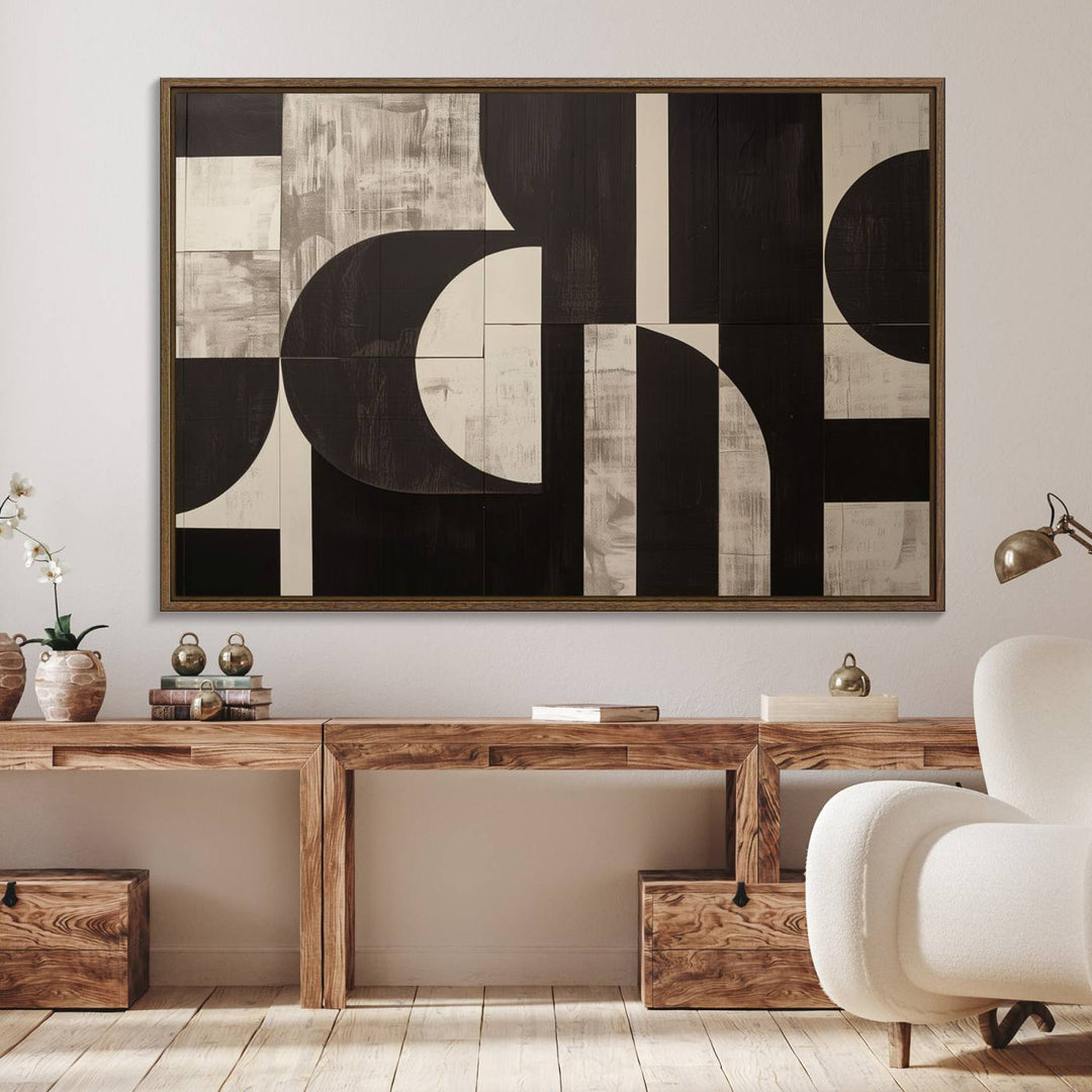 Abstract Brown Wabi Sabi Wall Art Print Set.
