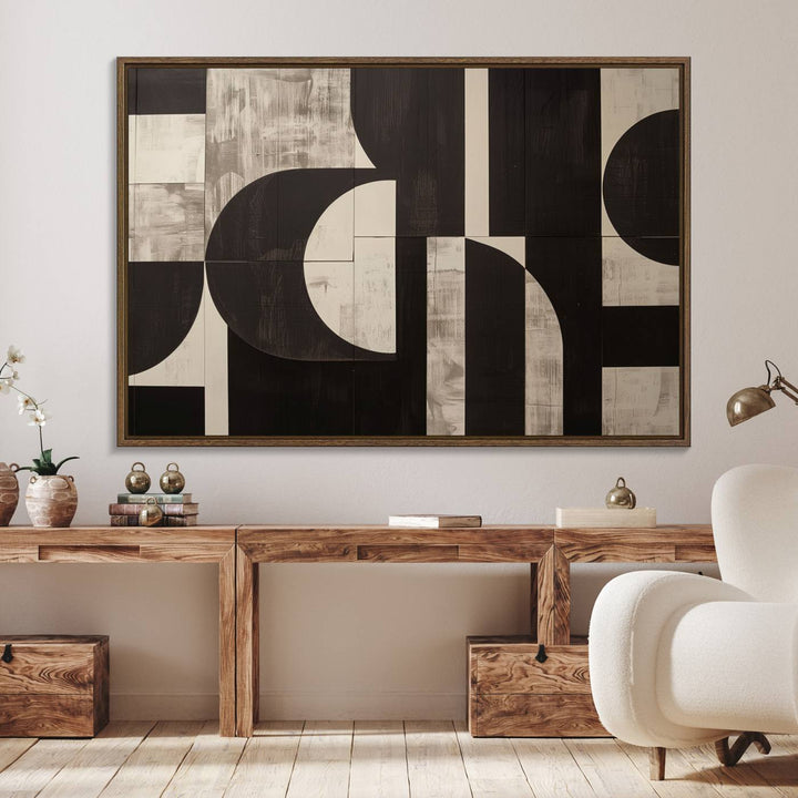 Abstract Brown Wabi Sabi Wall Art Print Set.