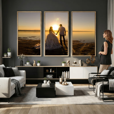 CSTM911-MGV-CV-48X32-3P - Personalized Custom Wall Art, Create Your Own Photo Canvas Print, 3 Panel Set