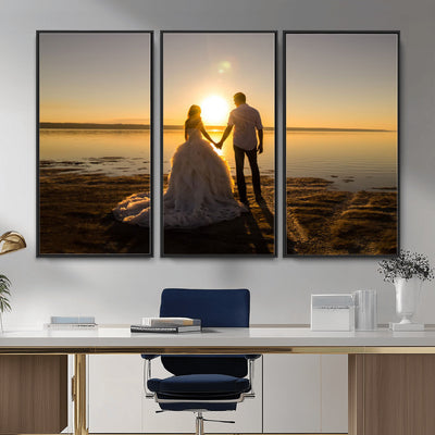 CSTM911-MGV-CV-48X32-3P - Personalized Custom Wall Art, Create Your Own Photo Canvas Print, 3 Panel Set
