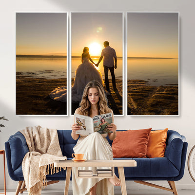 CSTM911-MGV-CV-48X32-3P - Personalized Custom Wall Art, Create Your Own Photo Canvas Print, 3 Panel Set