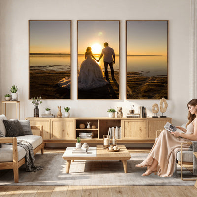CSTM911-MGV-CV-48X32-3P - Personalized Custom Wall Art, Create Your Own Photo Canvas Print, 3 Panel Set