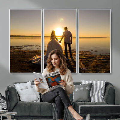 CSTM911-MGV-CV-48X32-3P - Personalized Custom Wall Art, Create Your Own Photo Canvas Print, 3 Panel Set