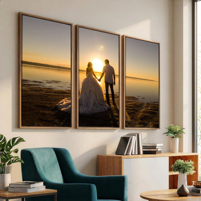 CSTM911-MGV-CV-48X32-3P - Personalized Custom Wall Art, Create Your Own Photo Canvas Print, 3 Panel Set