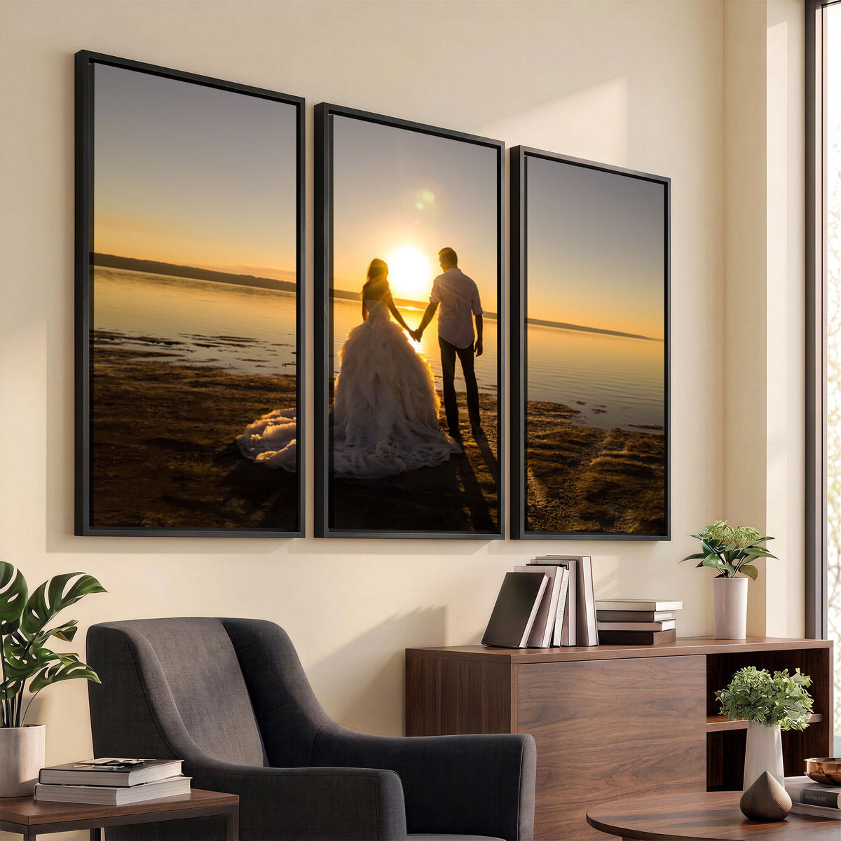 CSTM911-MGV-CV-48X32-3P - Personalized Custom Wall Art, Create Your Own Photo Canvas Print, 3 Panel Set