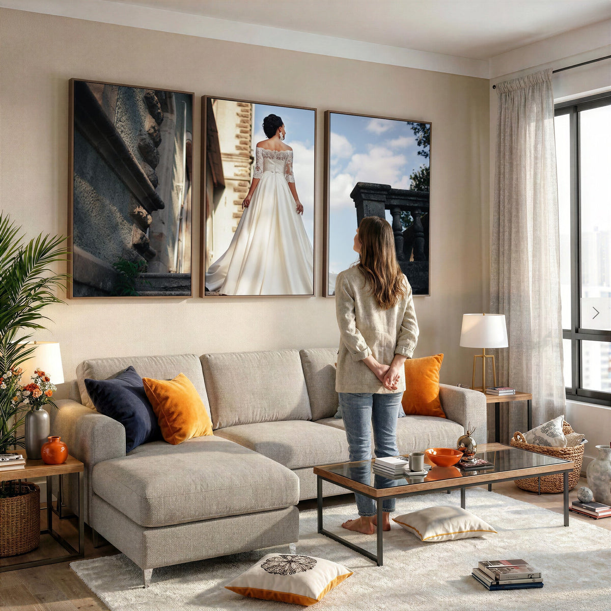 80645701D-MGV-CV-60X30-3P - Custom Canvas Print, Personalized Photo Wall Art, Unique Picture Design 3 Panel Set