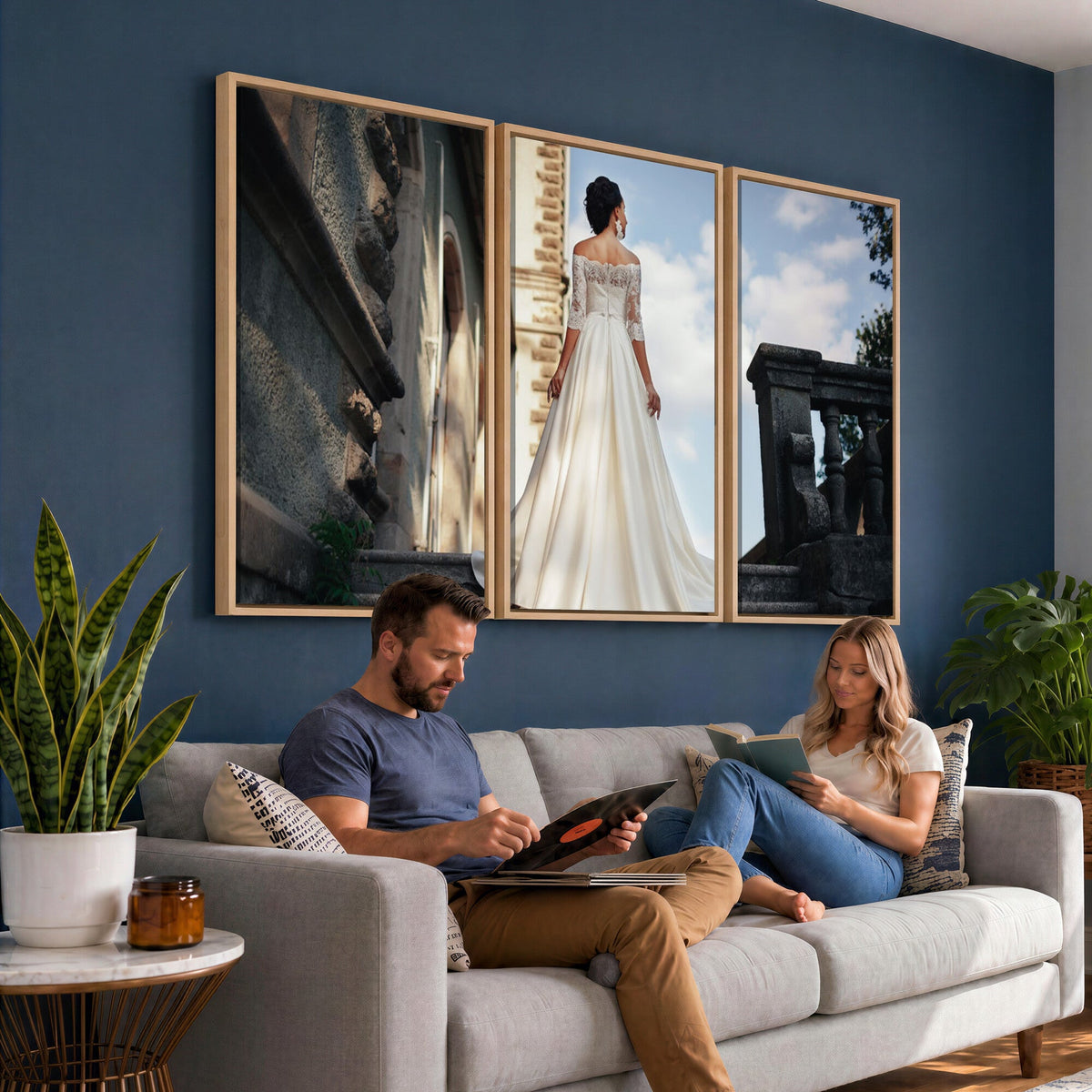 80645701D-MGV-CV-60X30-3P - Custom Canvas Print, Personalized Photo Wall Art, Unique Picture Design 3 Panel Set