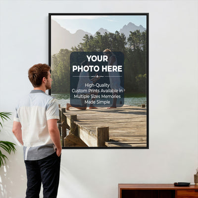 Custom Photo Canvas Print with Frame, Personalized Picture Wall Art