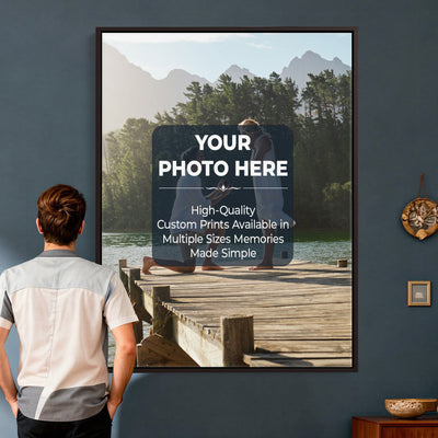 Custom Photo Canvas Print with Frame, Personalized Picture Wall Art