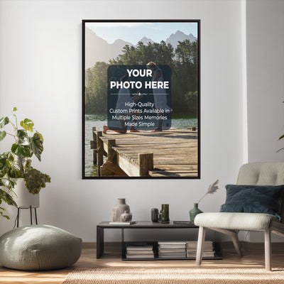 Custom Photo Canvas Print with Frame, Personalized Picture Wall Art
