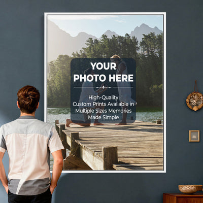 Custom Photo Canvas Print with Frame, Personalized Picture Wall Art
