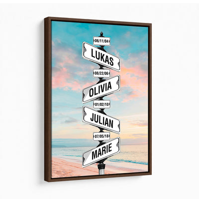 79027171-_Poster-30x20 - Personalized Street Sign Canvas Wall Art, Custom Family Names Signpost Print