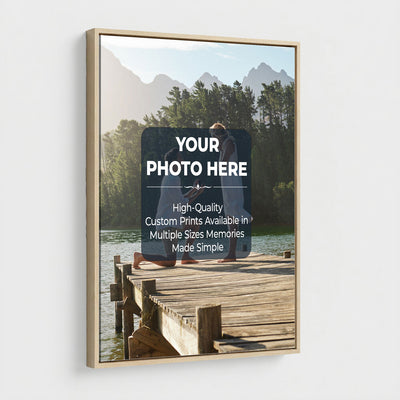 Custom Photo Canvas Print with Frame, Personalized Picture Wall Art