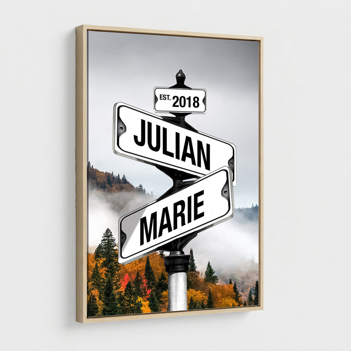 21375959-_Poster-30x20 - Personalized Street Sign Canvas Wall Art, Custom Family Names Signpost Print