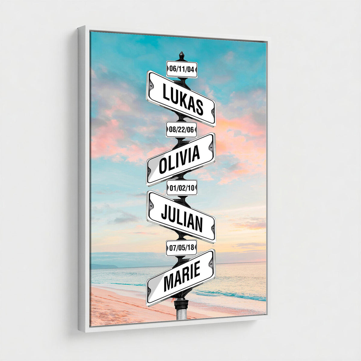 79027171-_Poster-30x20 - Personalized Street Sign Canvas Wall Art, Custom Family Names Signpost Print