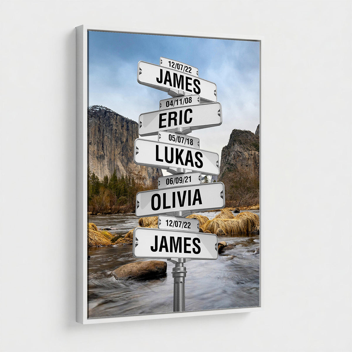 96475288-_Poster-30x20 - Personalized Street Sign Canvas Wall Art, Custom Family Names Signpost Print