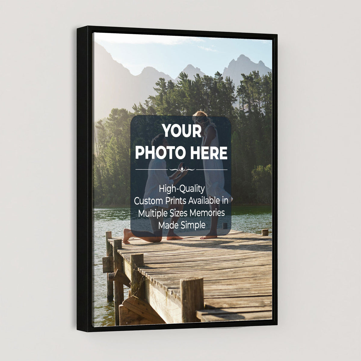 Custom Photo Canvas Print with Frame, Personalized Picture Wall Art