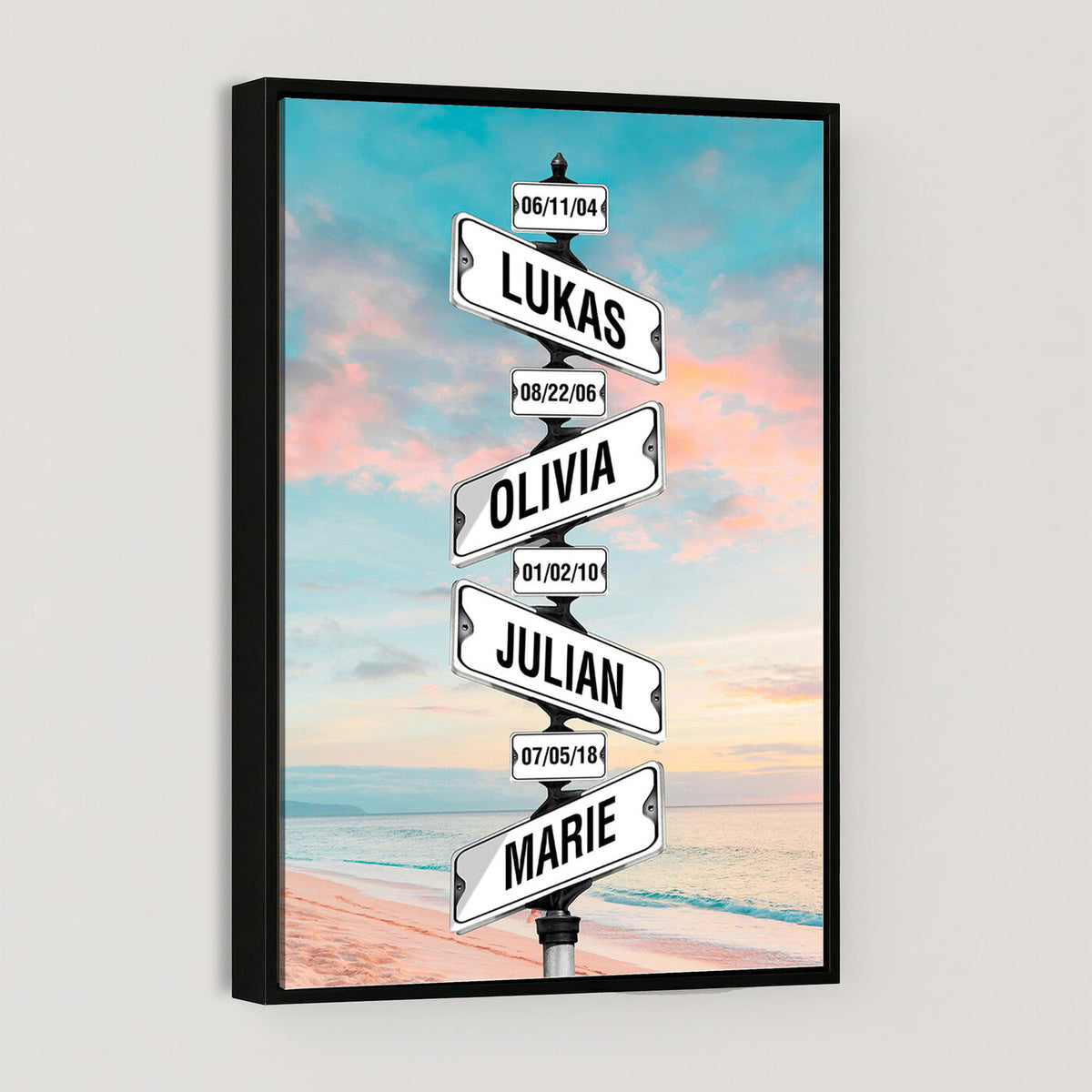 79027171-_Poster-30x20 - Personalized Street Sign Canvas Wall Art, Custom Family Names Signpost Print