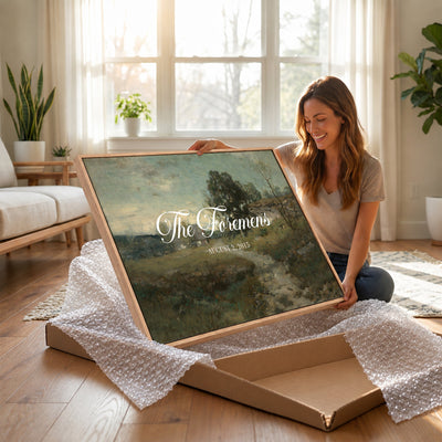 Personalized Family Name Sign | Country Lane Vintage Landscape Canvas | Wedding Gift