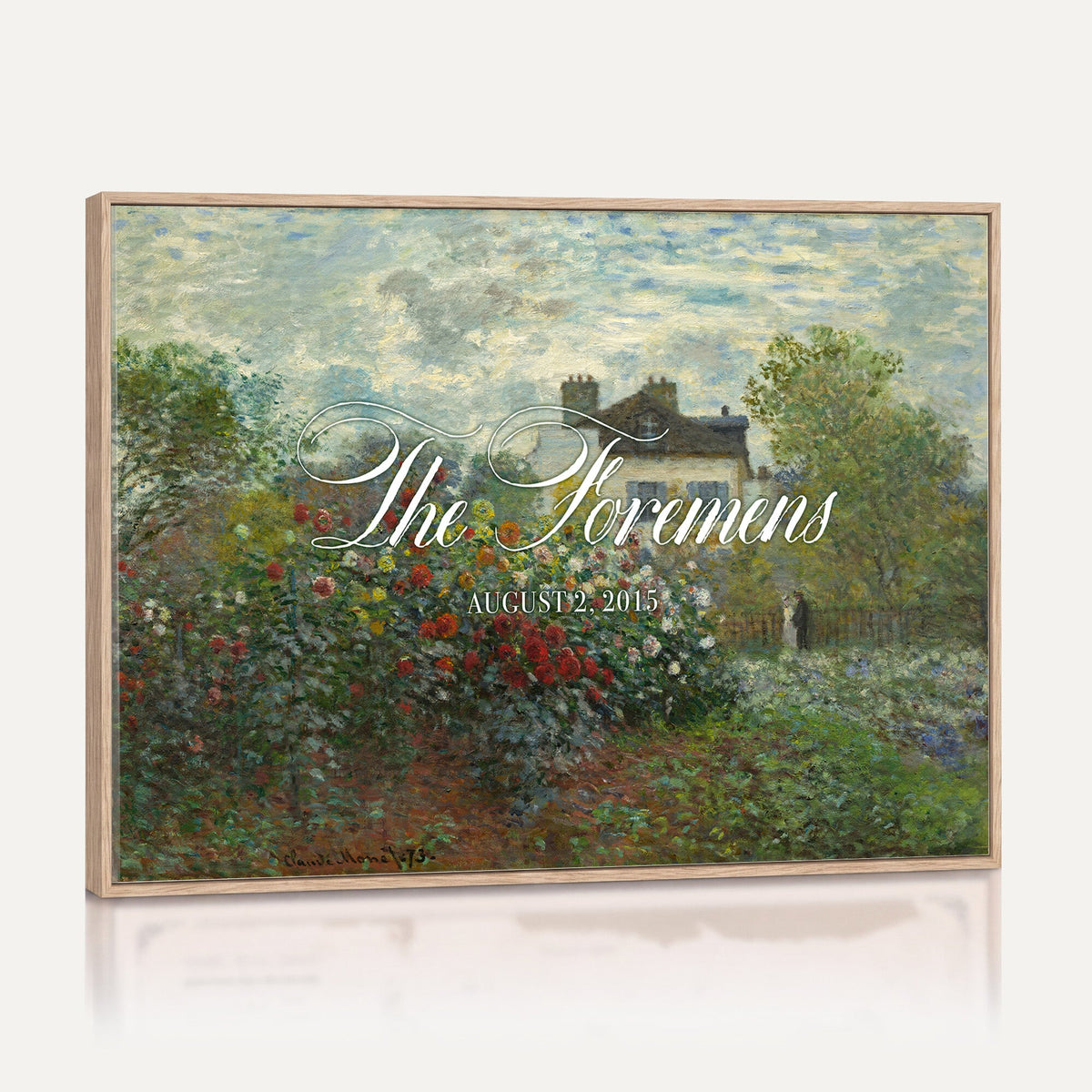 Wedding Easel Sign | Personalized Cottage Garden Vintage Canvas | Framed Welcome Sign for Ceremony