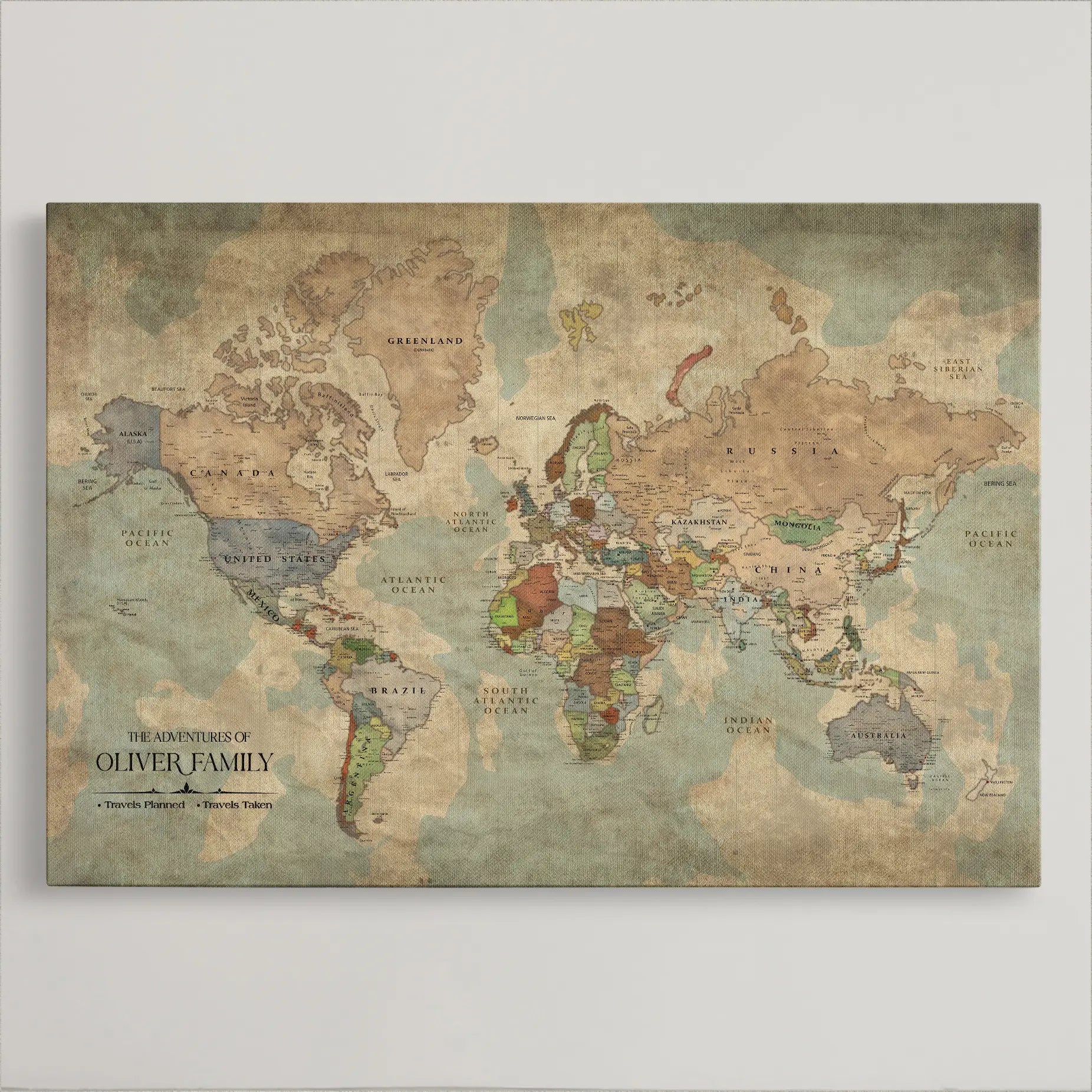 45566494-MGV-CV-36X24-Framed Personalized World Map Canvas Custom Push Pin Travel Tracker Gift
