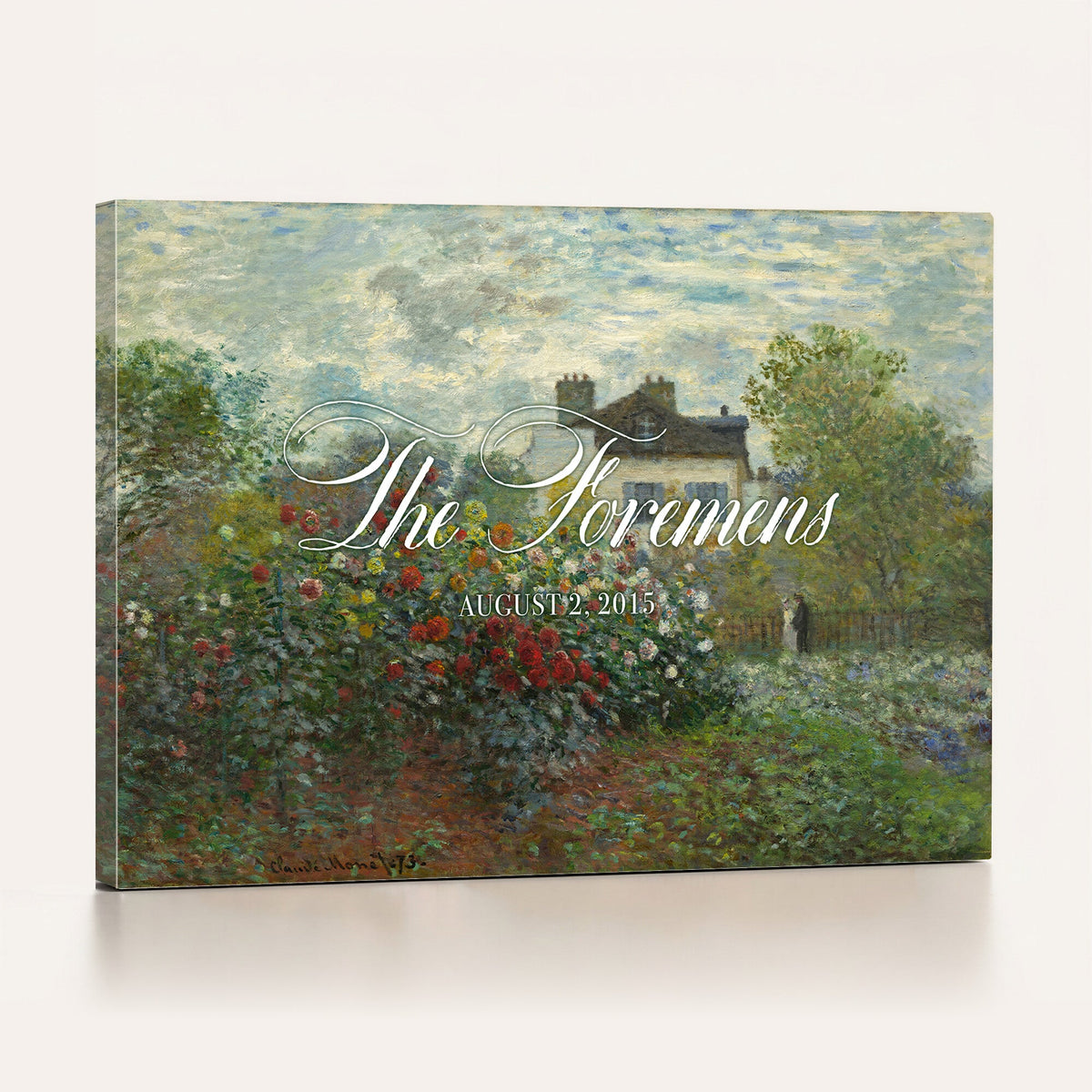 Wedding Easel Sign | Personalized Cottage Garden Vintage Canvas | Framed Welcome Sign for Ceremony