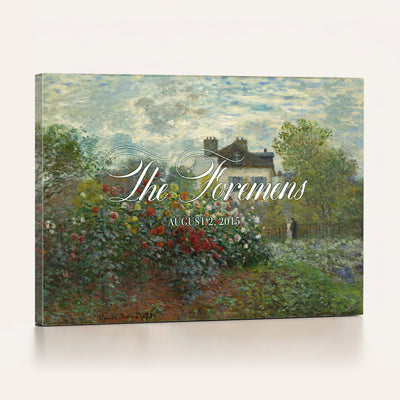 Wedding Easel Sign | Personalized Cottage Garden Vintage Canvas | Framed Welcome Sign for Ceremony