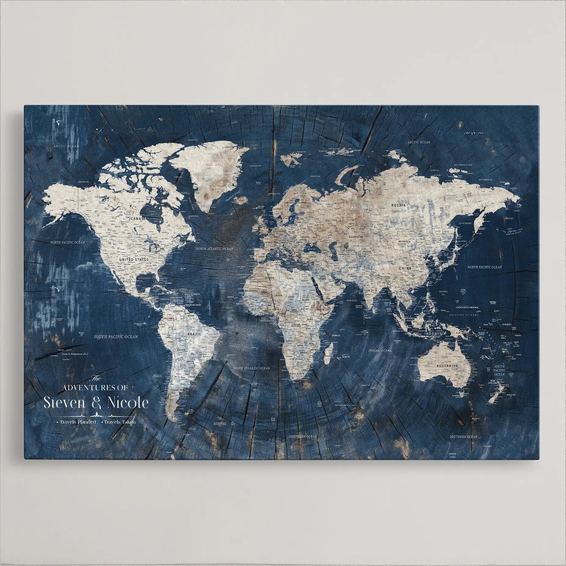 45566494-MGV-CV-36X24-Framed Personalized World Map Canvas Custom Push Pin Travel Tracker Gift