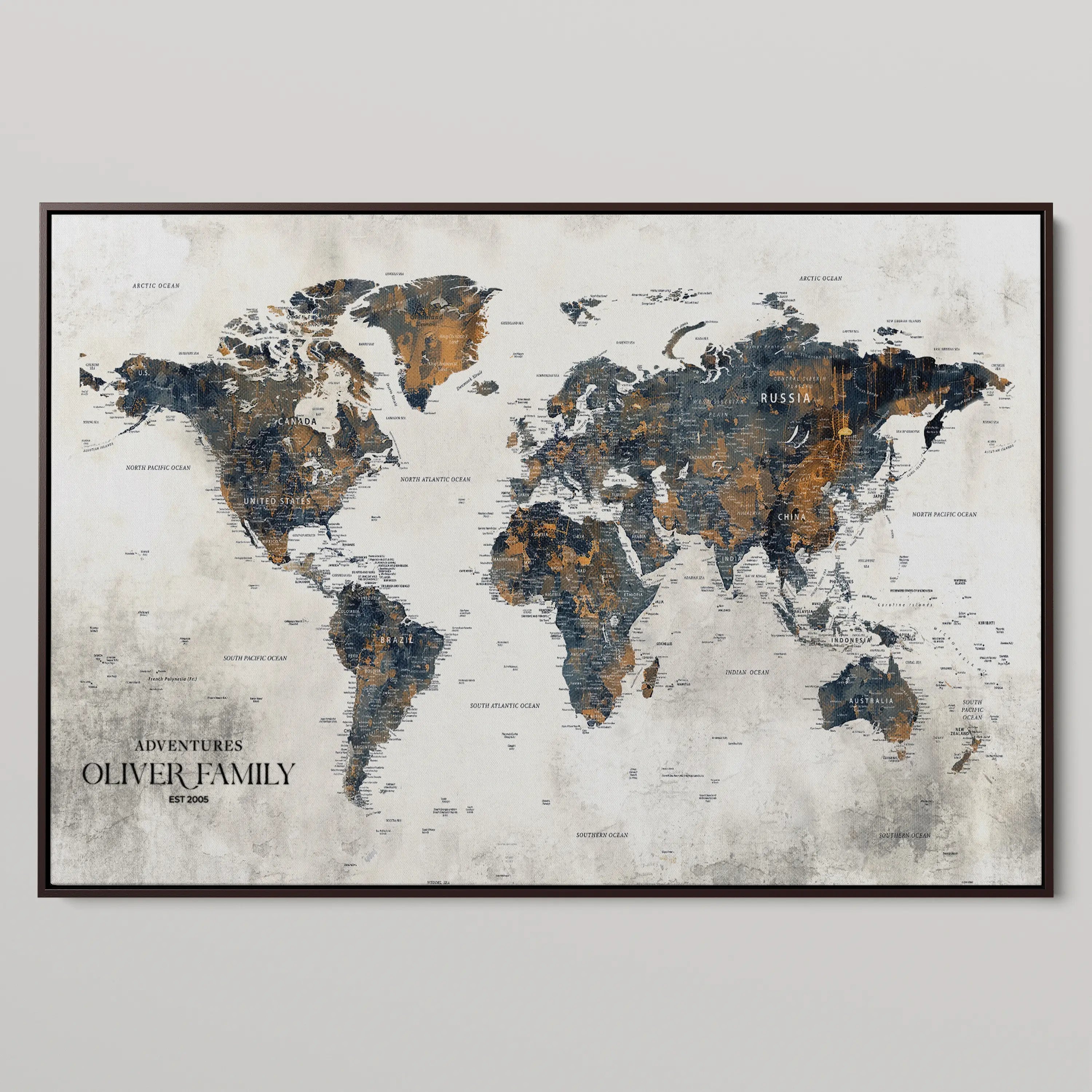 45566494-MGV-CV-36X24-Framed Personalized World Map Canvas Custom Push Pin Travel Tracker Gift