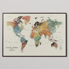 45566494-MGV-CV-36X24-Framed Personalized World Map Canvas Custom Push Pin Travel Tracker Gift