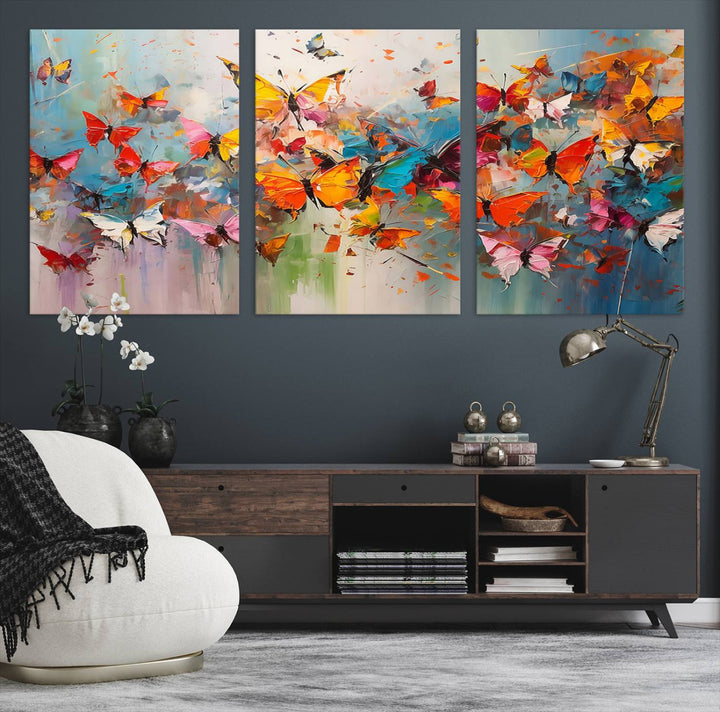 Abstract Butterfly Wall Art Canvas Print