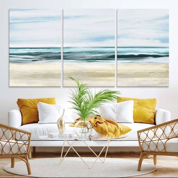 Ocean Abstract Wall Art Canvas Print