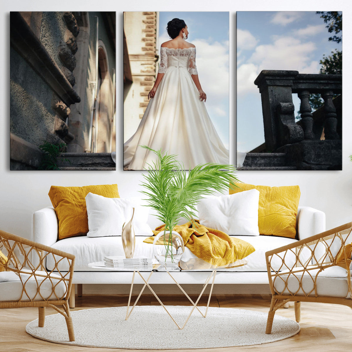 80645701D-MGV-CV-60X30-3P - Custom Canvas Print, Personalized Photo Wall Art, Unique Picture Design 3 Panel Set