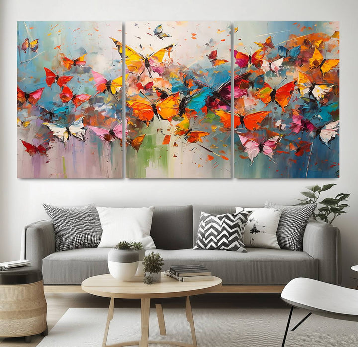 Abstract Butterfly Wall Art Canvas Print