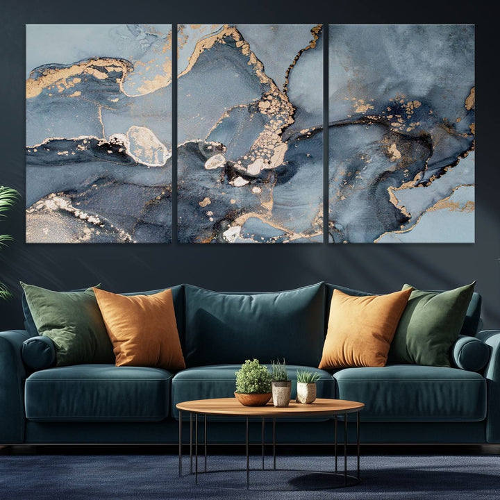 Multipanel Marble Fluid Effect Wall Art Abstract Canvas Wall Art Print