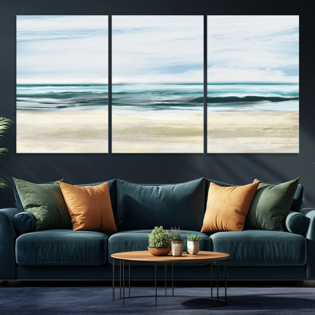 Ocean Abstract Wall Art Canvas Print
