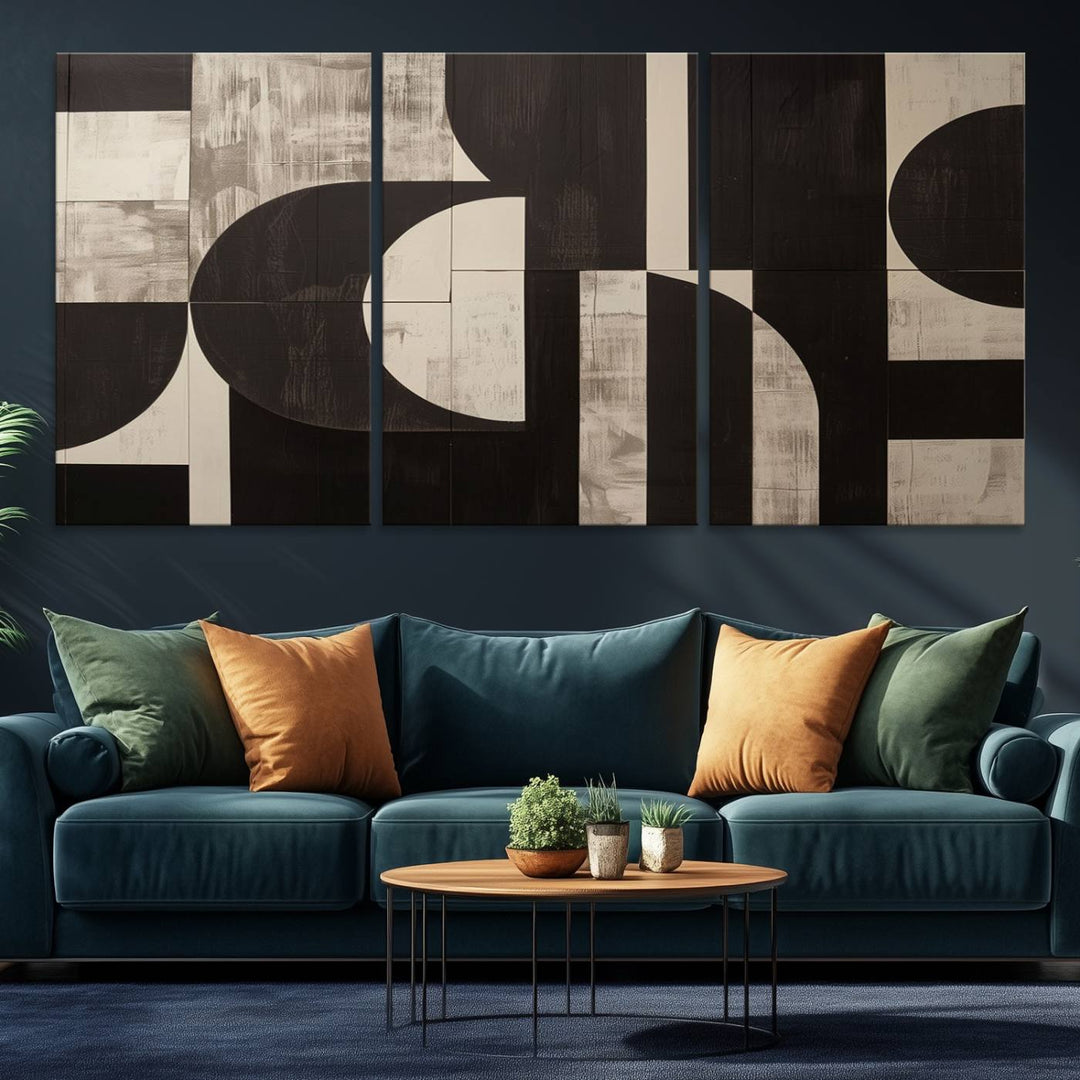 Abstract Brown Wabi Sabi Wall Art Print Set.