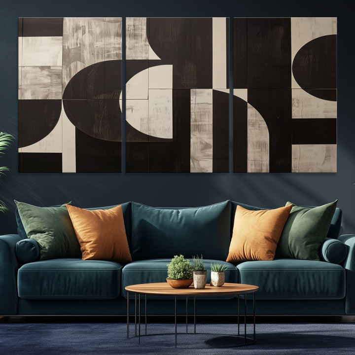 Abstract Brown Wabi Sabi Wall Art Print Set.