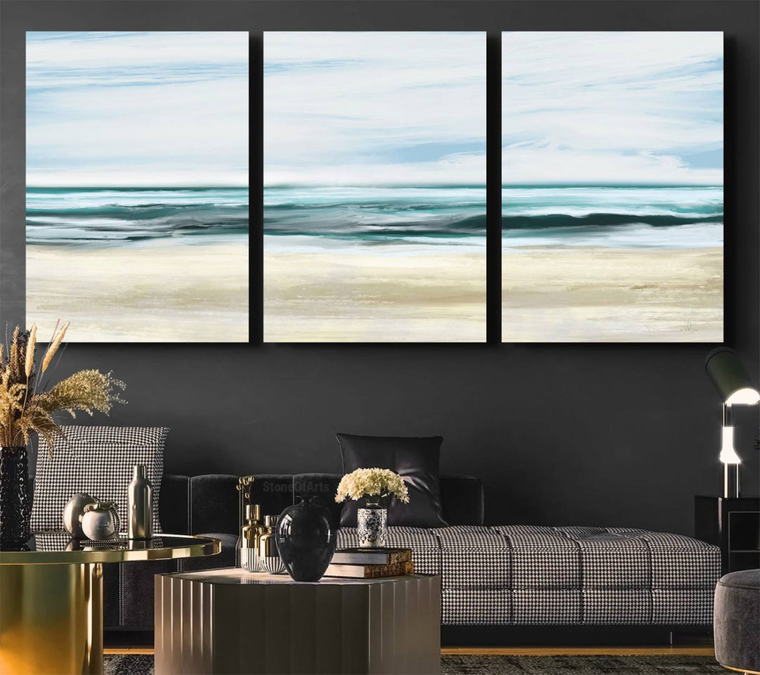 Ocean Abstract Wall Art Canvas Print
