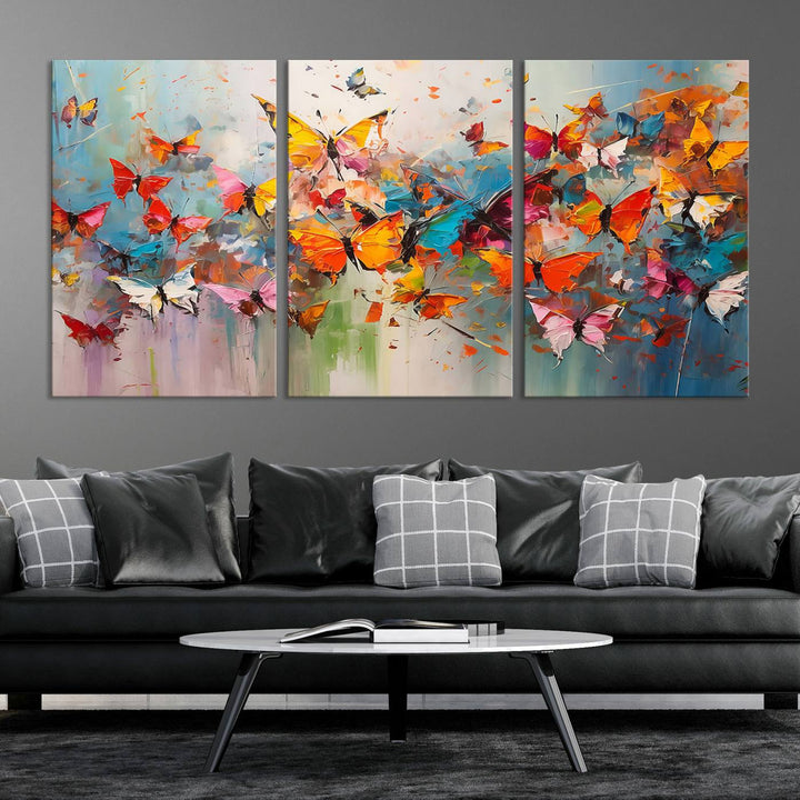 Abstract Butterfly Wall Art Canvas Print
