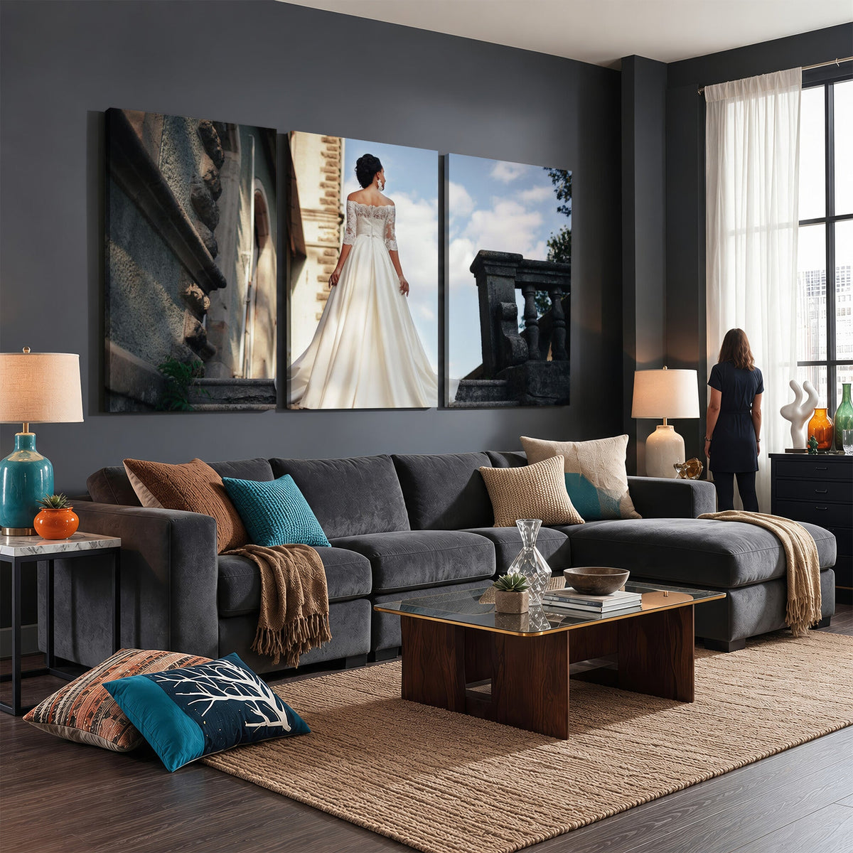 80645701D-MGV-CV-60X30-3P - Custom Canvas Print, Personalized Photo Wall Art, Unique Picture Design 3 Panel Set