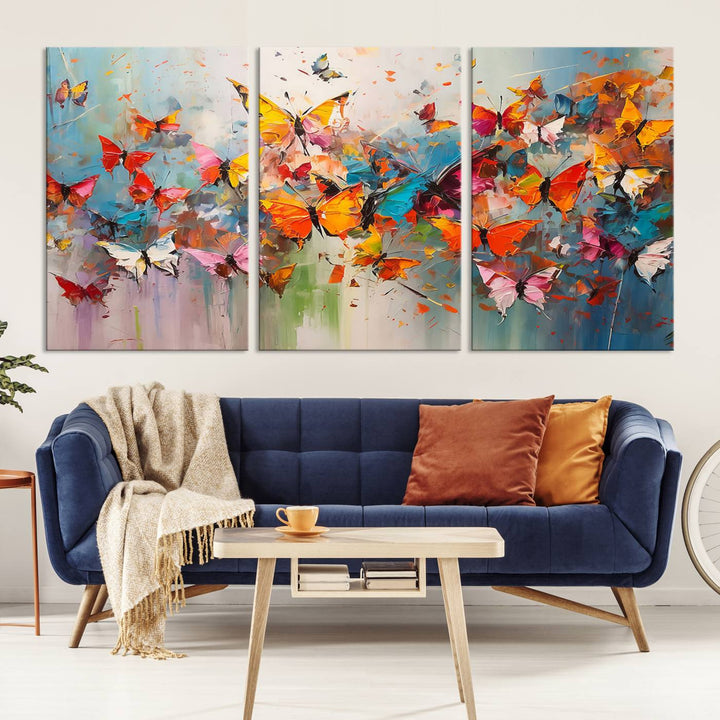 Abstract Butterfly Wall Art Canvas Print