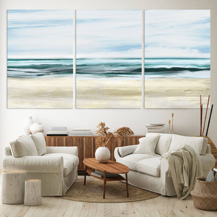 Ocean Abstract Wall Art Canvas Print