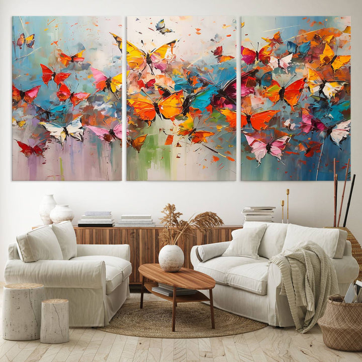 Abstract Butterfly Wall Art Canvas Print