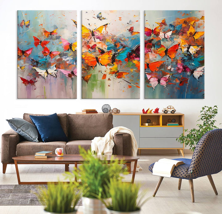 Abstract Butterfly Wall Art Canvas Print