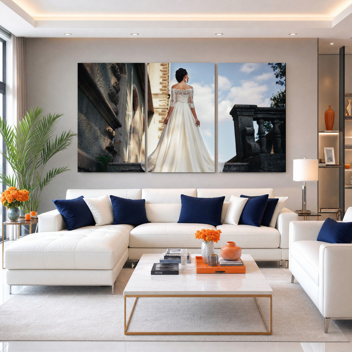80645701D-MGV-CV-60X30-3P - Custom Canvas Print, Personalized Photo Wall Art, Unique Picture Design 3 Panel Set