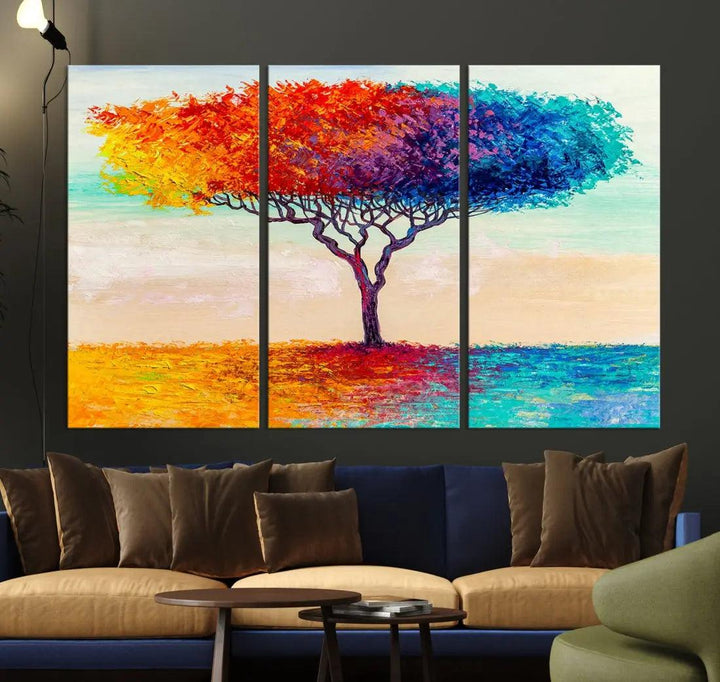 Abstract Oil Painting Tree of Life Large Wall Art Canvas Print