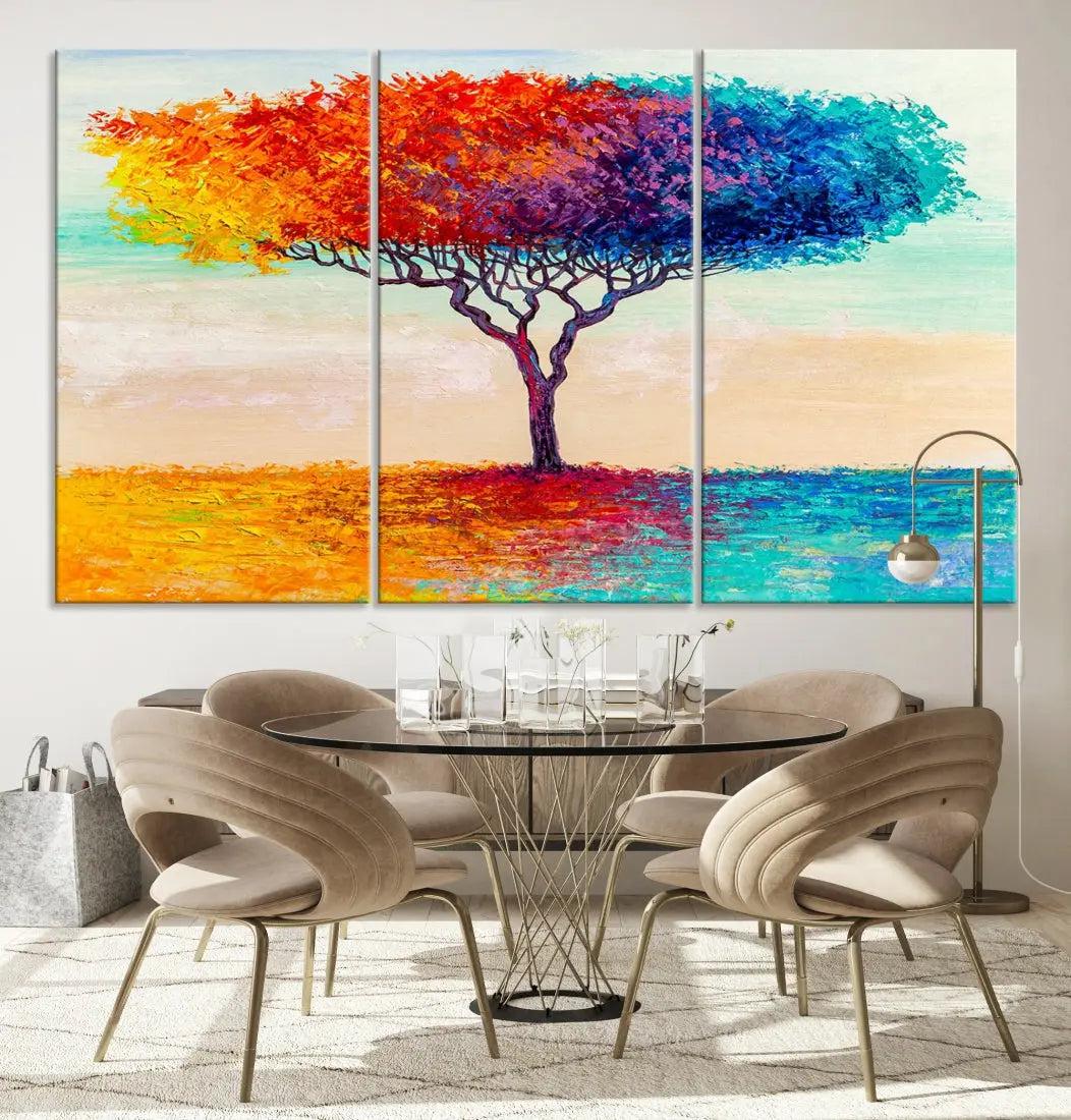 Abstract Oil Painting Tree of Life Large Wall Art Canvas Print